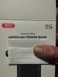 Универсальная мобильная батарея УМБ XO PR160 80000 mAh 20W Black (086s) фото от покупателей 13