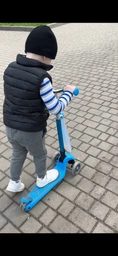 Дитячий триколісний самокат Best Scooter Y-00325 зі складним кермом і колесами, що світяться, Червоний фото від покупців 1