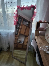 Дзеркало підлогове в повний зріст на ніжці велике пряма рама пересувне 600х1700 мм Дуб глазго фото від покупців 2