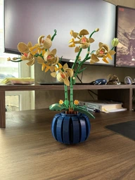 Конструктор Орхидея в горшке Elegantos Orchid букет цветов на 766 деталей
