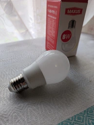 Світлодіодна лампочка MAXUS 1-LED-773 A55 8W 3000K E27