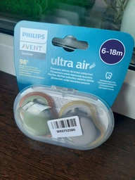 Силіконова ортодонтична пустушка Philips Avent Ultra Air 6-18 міс 2 шт (SCF085/16) фото від покупців 10