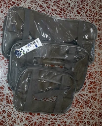 Набор из 3х прозрачных сумок в роддом S+M+L серые ПВХ+СПАНБОНД фото от покупателей 8
