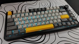 Ігрова механічна клавіатура AJAZZ AK820 MAX: Hot-Swap, Gasket Mount, RGB, 3 режими для геймерів Магнітна White-Purple фото від покупців 1