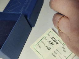 Тоненька каблучка з червоного золота 19.5 К-0330