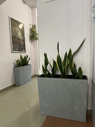 Горщик терасовий для квітів Urbi Case Beton Effect високий Маренго мармурний (DUC600TE-425U)