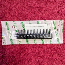 Набор бит для шуруповерта TOPTUL 1/4" 11ед. GAAV1103
