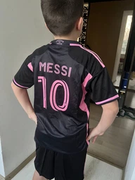 Форма футбольная детская Messi (Месси) 10 Интер Майами (Inter Miami) 24/25, 26-140-145 см. черная фото от покупателей 4