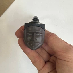 Пластиковая курительная трубка для табака с изгибом Man's Face винтажная трубка с изогнутым мундштуком и крышкой под сигарету, коричневая с черным (102583806) фото от покупателей 2