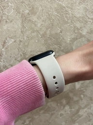Силиконовый ремешок Sport Band для Apple Watch 41mm | 40mm | 38mm Starlight S/M фото от покупателей 3