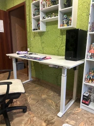 Стіл з електро-регулюванням висоти Двомоторний White Flexi Desk 160x65 см 27897