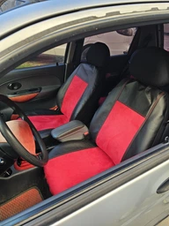 Авто чехлы TOYOTA Avensis 2003>2008 mk II T250 Pok-ter Exclusive екокожа с красной вставкой алькантары