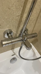 Душова система із термостатом GROHE Quickfix Vitalio Comfort із верхнім душем та виливом латунь хром 26984001 фото від покупців 2