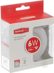 Светодиодный светильник Maxus со встроенным драйвером 6W 4100К (1-SDL-004-01) фото от покупателей 1