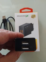 Зарядное устройство Grand-X CH-15T 5 В 2.1 A USB с защитой от перегрузки + USB Type-C Black фото от покупателей 1
