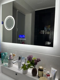 Прямоугольное зеркало с LED подсветкой 80 на 60 см, с Smart-блоком, линзой с подсветкой и подогревом, модель Simphony La Mir (Simphonyg41) фото от покупателей 2