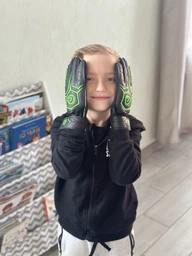 Вратарские профессиональные детские перчатки FOOTBALL MASTERS JANUS размер №7 на 10-13 лет черно-желтые (JAN-07-Y) фото от покупателей 6