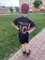 Форма футбольная детская Messi (Месси) 10 Интер Майами (Inter Miami) 24/25, 26-140-145 см. черная фото от покупателей 3