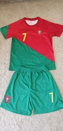 Форма футбольная детская Lion SPORT Ronaldo (Роналдо) 7 Збірна Португалії 2024, 28-150-155, зеленый-красный фото от покупателей 2