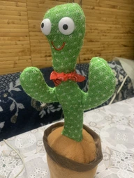 Танцующий кактус Dancing Cactus с подсветкой, 120 песен, Зеленый (НФ-00007550)