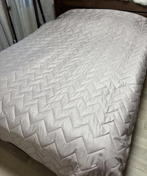 Покрывало Sleepingg Bodi двустороннее 240х260 Антиаллергенное волокно со стежкой какао/Серое (4820227286133) фото от покупателей 12