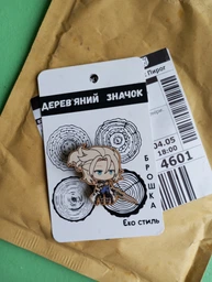 Деревянный значок Craft Pins Геншин Импакт - Альбедо (CU-01344)