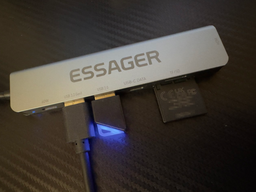 USB-хаб Essager 7 в 1 60W (Type-C 3.1 to 4K HDMI/ SD/TF Card/ PD Fast Charge)