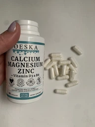 Комплекс Oeska Кальцій Магній Цинк +Д3 та В6 90 капсул | Calcium Magnesium Zinc + Vitamin D3 & B6 фото від покупців 2
