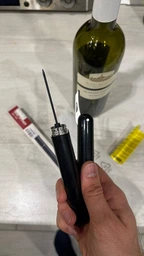 Вакуумний штопор - голка з повітряним насосом Vacío пневматичний штопор для вина з різаком для фольги, чорний (100314328)