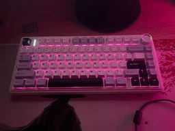 Игровая механическая клавиатура AULA F75 с RGB подсветкой Thunder Black, ENG + наклейки UA\RU фото от покупателей 2