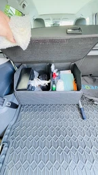 Автомобильный органайзер сумка в багажник авто JoyPoint из экокожи с ручкой складной 55 х 30 х 30 см 50 л черный автомобильная складная автосумка саквояж ящик для багажника автомобиля машины на липучках органайзеры сумки в машину автомобиль фото от покупателей 3