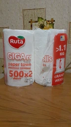Паперові рушники Ruta GIGA Rolls 2 шари 2 рулони 1000 відривів Білі (4820202895848) фото від покупців 2
