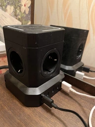 Универсальный сетевой удлинитель RZTK GaN Hub Wireless 65W + 3 USB-A (QC 3.0) + USB-С (PD20W) Black 2 м фото от покупателей 11