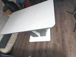 Стол обеденный раскладной Fusion furniture Крафт Белый/Угольный камень