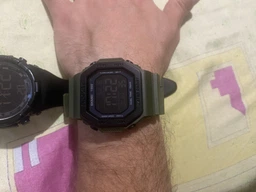 Годинник наручний з підсвічуванням Skmei 1988AG 5 ATM 45 мм Black/Green фото от покупателей 4