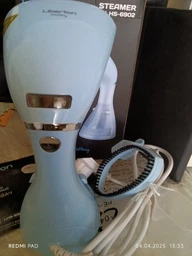 Отпариватель Liberton LHS-6902, синий, 1600W, постоянный пар 25 г/мин, объем бака для воды 280мл, LED-дисплей, паровой удар,