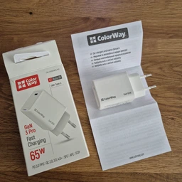 Мережевий зарядний пристрій ColorWay GaN Mini 65W PD Port PPS USB-C White (CW-CHS049PD-WT) фото від покупців 2