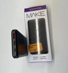 Power Bank MAKE Мобільна батарея 10000 mAh 20W PD+QC Black фото от покупателей 1
