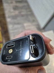Автомобильная зарядка в прикуриватель с вольтметром c Led проектором звездного неба до 66 Вт Type C/Lightning/USB Черный