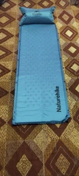 Коврик надувной с подушкой Naturehike NH15Q002-D, 25мм голубой (70193)