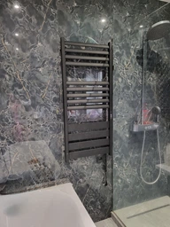 Полотенцесушитель електричний Laris Зебра Лавина ЧКЧ13 500 х 1200 Е чорний фото від покупців 2