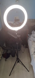 Кільцева лампа Ring Light 30 см зі штативом 2м світлодіодне LED кільце від USB набір для блогера 3 режими фото від покупців 3
