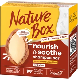 Твердый шампунь Nature Box для питания волос с аргановым маслом холодного отжима 85 г (90443718)