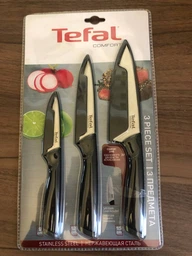Набір ножів Tefal Comfort 3 предмети для овочів 9 см + 12 см шеф-кухаря 15 см (K221S375) фото від покупців 9