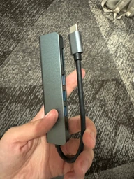 USB-хаб переходник Type-C to USB 6в1 адаптер для ноутбука макбука смартфона планшета с кардридером SD/TF разветвитель 4K HDMI K7 USB3.0*2 type с 100w PD фото от покупателей 2