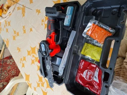 Акумуляторна ланцюгова міні пила в кейсі з автоматичною подачею масла ProVolt PV-100 з безщітковим двигуном, 2 акумулятори, 2 шини, 4 ланцюги, (5777637)