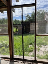 Антимоскітна сітка на двері на магнітах (14 магнітів) 100х210 см на цвяхи захист від комах та пилу , коричнева фото від покупців 2