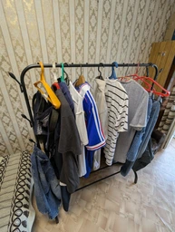 Стойка вешалка для одежды и обуви Loft Organizer TW-603 напольная стальная с полкой и 8 крючками Black фото от покупателей 19