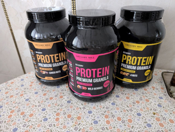 Набір граноли з протеїном Power Protein 4 Nuts, Wild Berries та Choco Nuts, 3000 г Gregory Mill GG-10-508