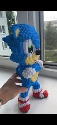 Детский 3D-конструктор Magic Blocks "Sonic" 4000 деталей фигурка ежика Соник 35 см